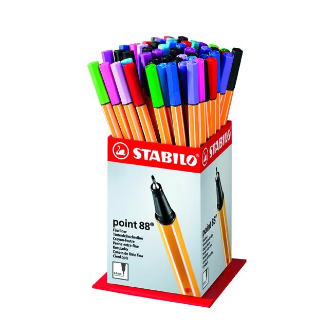 Stabilo point 88 fineliner mini display 60pc-Officecentre