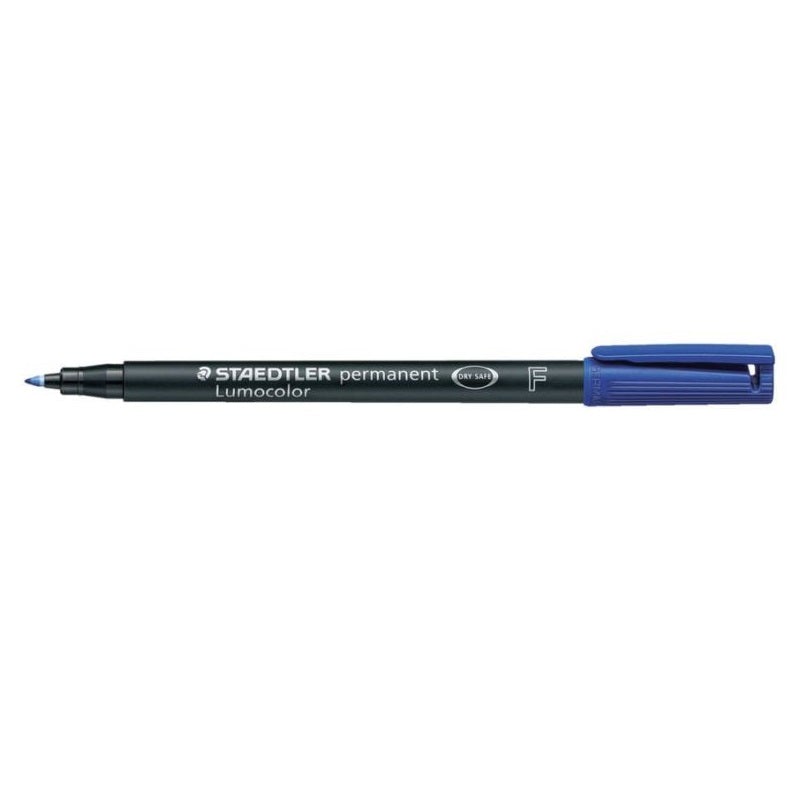 Staedtler Lumocolor 318 Blue Permanent Pen Fine Tip-Officecentre