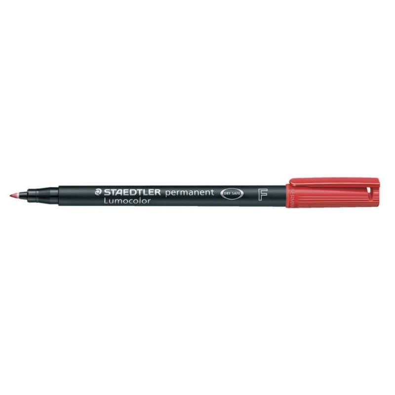 Staedtler Lumocolor 318 Red Permanent Pen Fine Tip-Officecentre