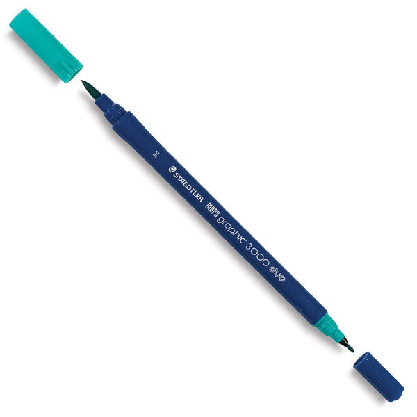Staedtler Marsgraphic 3000 Duo Watercolor Brush Marker Black — Officecentre