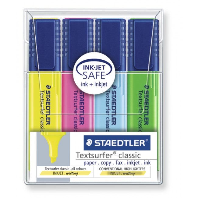 Staedtler Textsurfer Classic Highlighter Assorted Pack 4-Officecentre