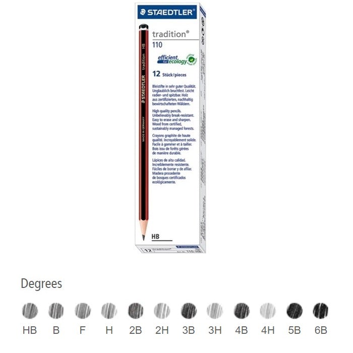 Staedtler Tradition 110 2H Pencil Box 12-Officecentre