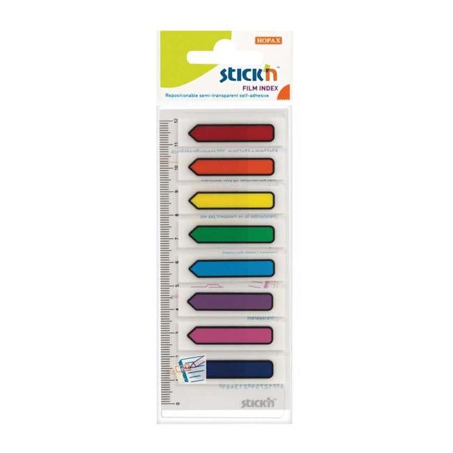 Stick’n Film Index Flags Arrow 45x12mm 120 Flags 8 Colours-Officecentre