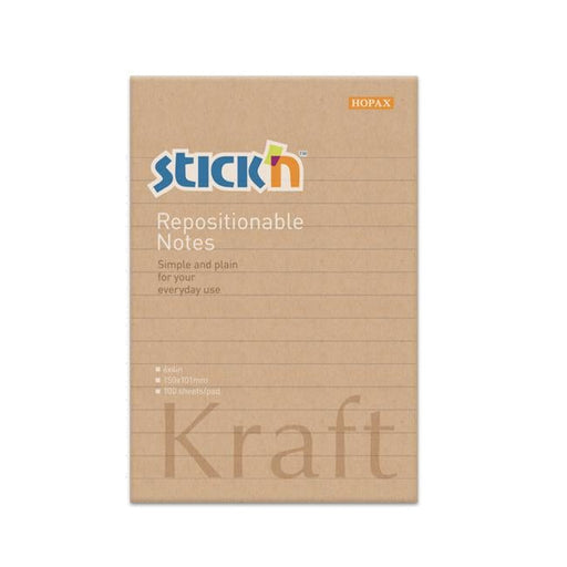 Stick’n Note 101x152mm 100 Sheet Kraft-Officecentre