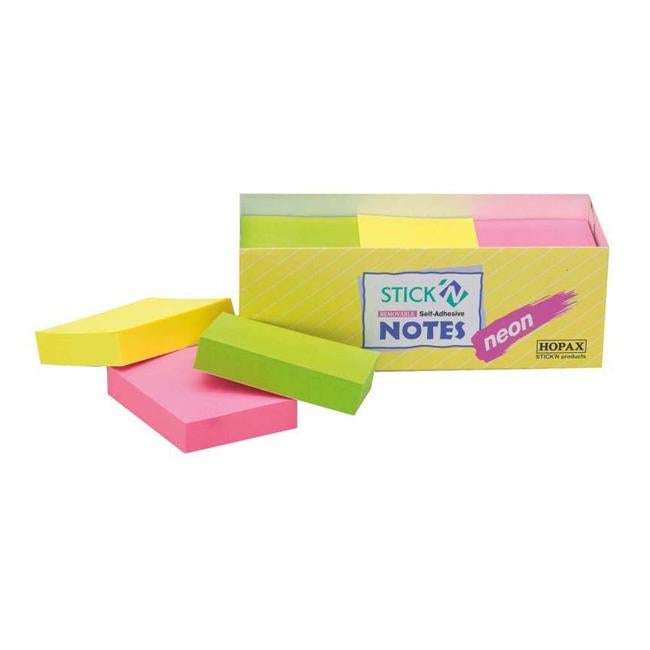 Stick’n Note 38x50mm 100 Sheet Neon Assorted Pack 12-Officecentre