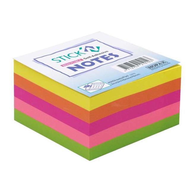 Stick’n Note 76x76mm 400 Sheet Rainbow Neon-Officecentre