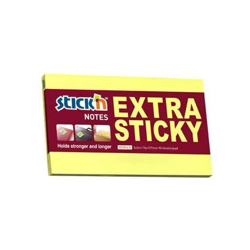 Stick’n Note Extra Sticky 76x127mm 90 Sheet Neon Lemon-Officecentre