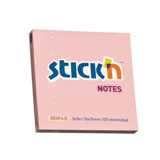 Stick’n Notes Pink 76x76mm 100 Sheet Pad-Officecentre