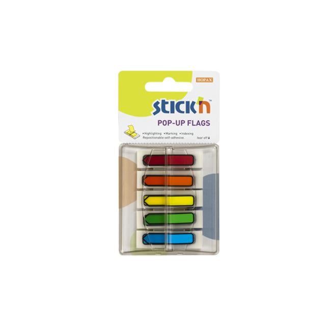 Stick’n Pop Up Flags 45x12mm 150 Sheets 5 Colours-Officecentre