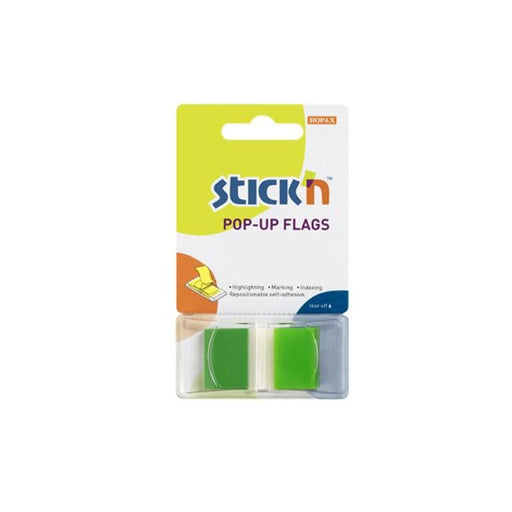 Stick’n Pop Up Flags 45x25mm 50 Sheets Green-Officecentre