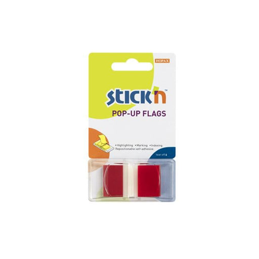 Stick’n Pop Up Flags 45x25mm 50 Sheets Red-Officecentre