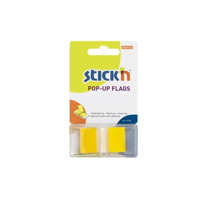 Stick’n Pop Up Flags 45x25mm 50 Sheets Yellow-Officecentre