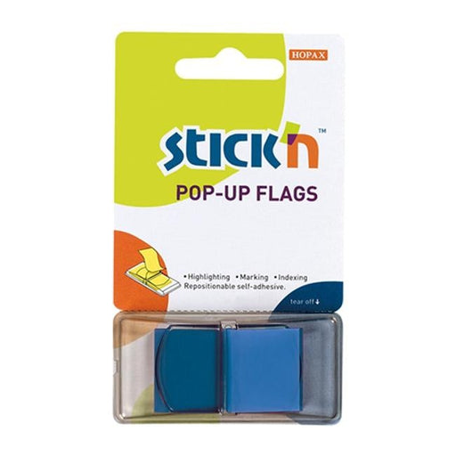 Stick’n Pop Up Flags Blue 45x25mm 50 Sheets-Officecentre