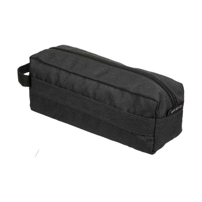 Supply Co Pencil Case Barrel 1 Zip Black 22x8x8cm-Officecentre