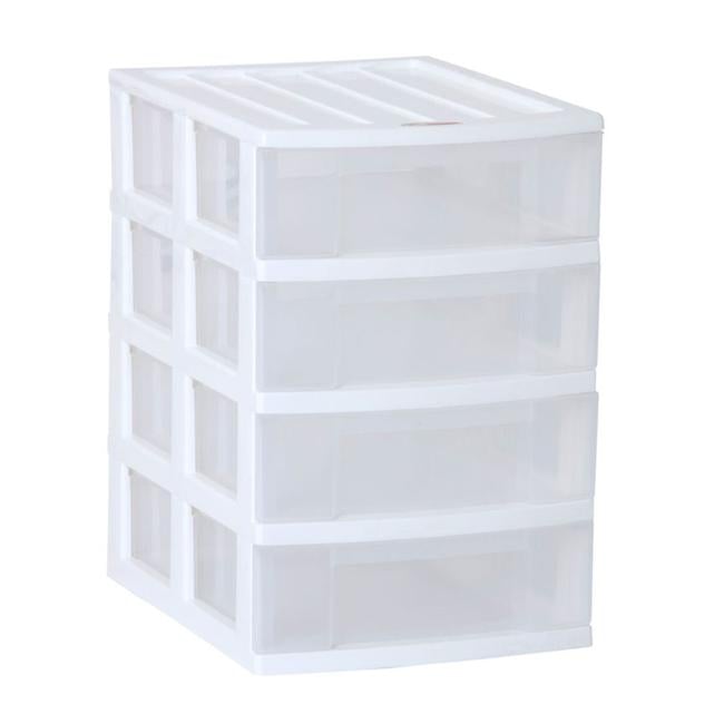 Taurus desk organiser 4 drawer a4 white-Officecentre