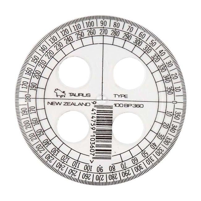 Taurus Protractor 10cm 360-Officecentre