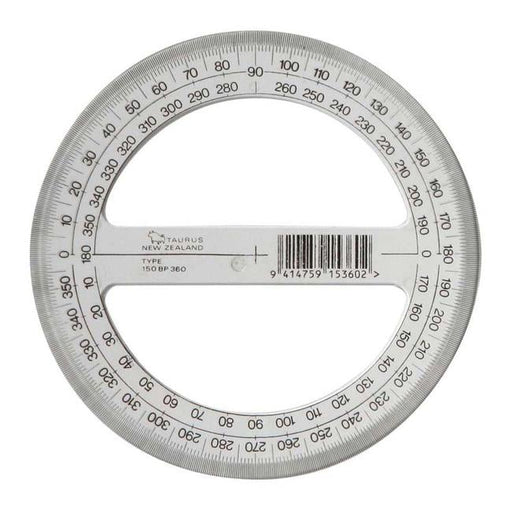 Taurus Protractor 15cm 360-Officecentre