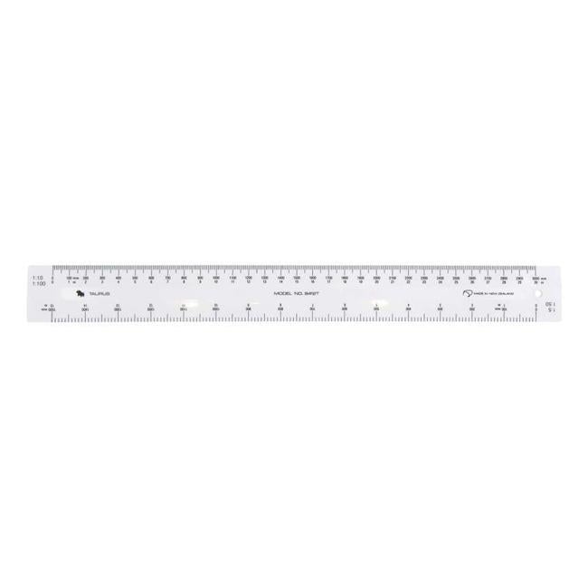 Taurus Ruler 300mm White Scale Rule-Officecentre