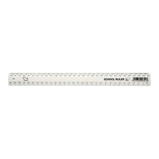 Taurus Ruler 300mm White School-Officecentre