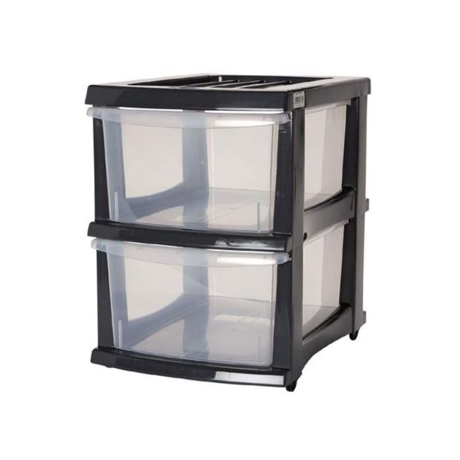 Taurus storage organiser 2 drawer grey-Officecentre