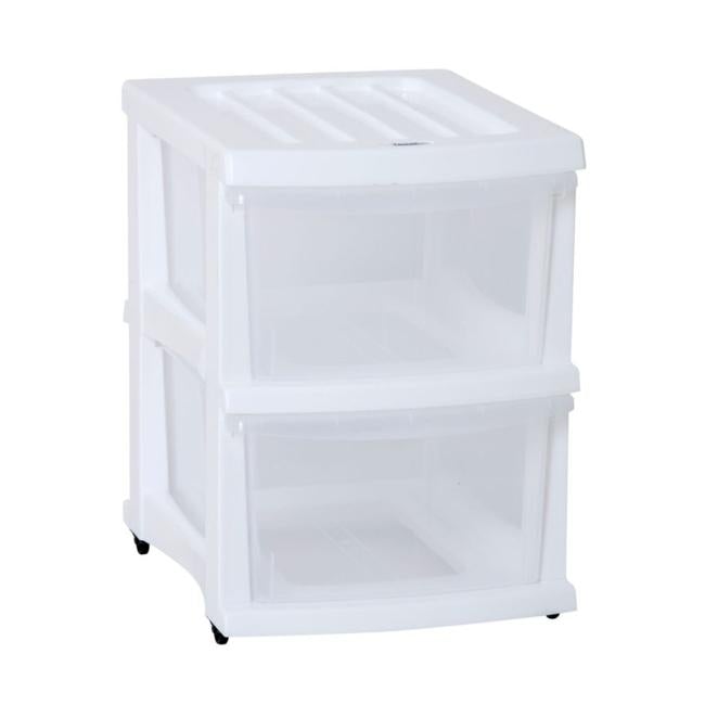 Taurus storage organiser 2 drawer white-Officecentre