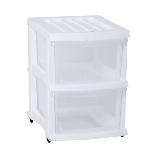 Taurus storage organiser 2 drawer white-Officecentre