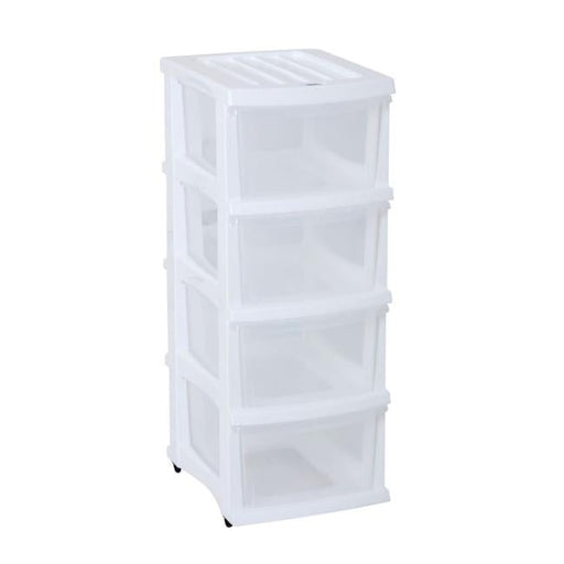 Taurus storage organiser 4 drawer white-Officecentre