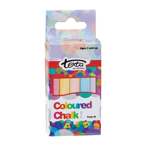 Texta chalk colours pk10-Officecentre