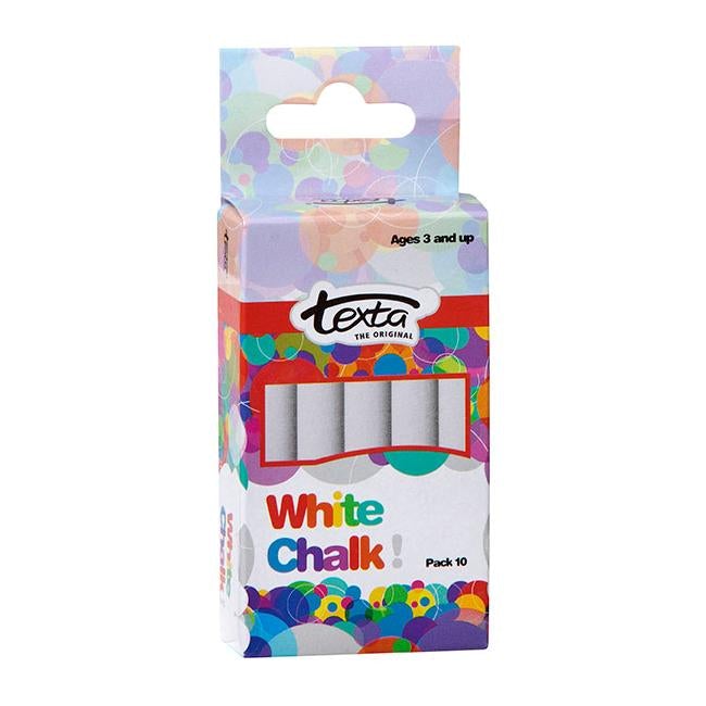 Texta chalk white pk10-Officecentre
