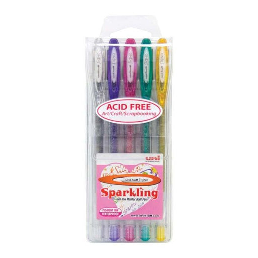 Uni-ball Signo Sparkling 1.0mm Capped Pack 5 Asstd UM-120-Officecentre