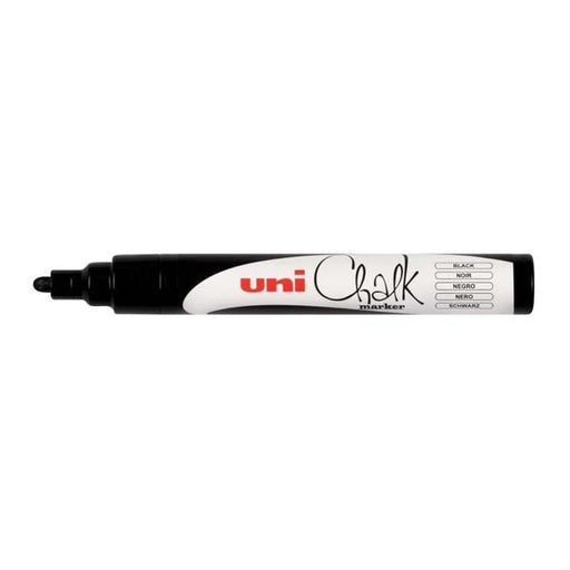 Uni Chalk Marker 1.8-2.5mm Bullet Tip Black PWE-5M-Officecentre