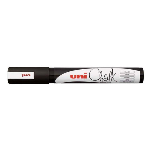 Uni Chalk Marker 1.8-2.5mm Bullet Tip Black PWE-5M-Officecentre