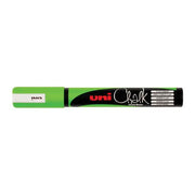 Uni Chalk Marker 1.8-2.5mm Bullet Tip Fluoro Green PWE-5M-Officecentre
