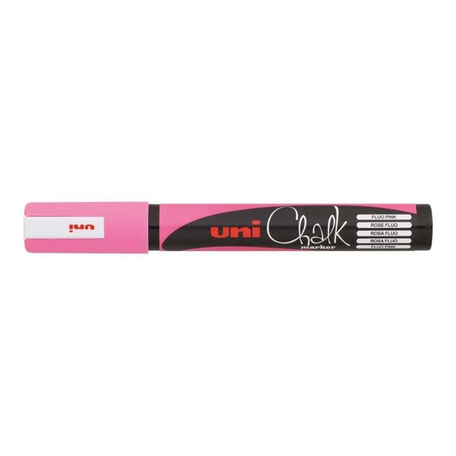 Uni Chalk Marker 1.8-2.5mm Bullet Tip Fluoro Pink PWE-5M-Officecentre