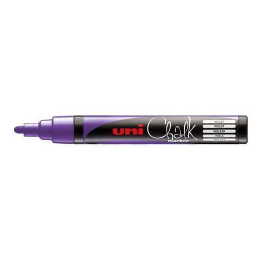 Uni Chalk Marker 1.8-2.5mm Bullet Tip Violet PWE-5M-Officecentre