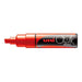 Uni Chalk Marker 8.0mm Chisel Tip Red PWE-8K-Officecentre