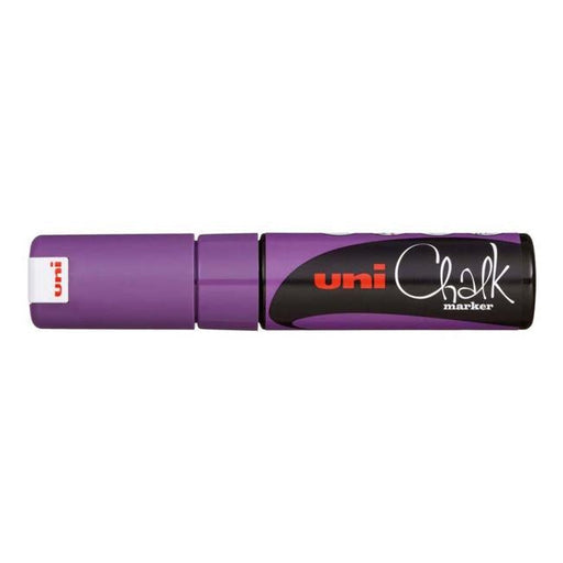 Uni Chalk Marker 8.0mm Chisel Tip Violet PWE-8K-Officecentre