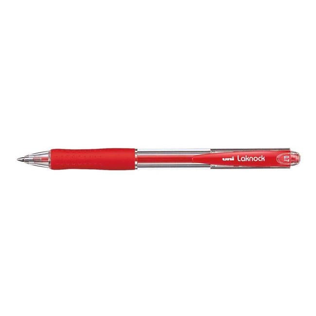 Uni Laknock 0.7mm Retractable Fine Red SN-100-Officecentre