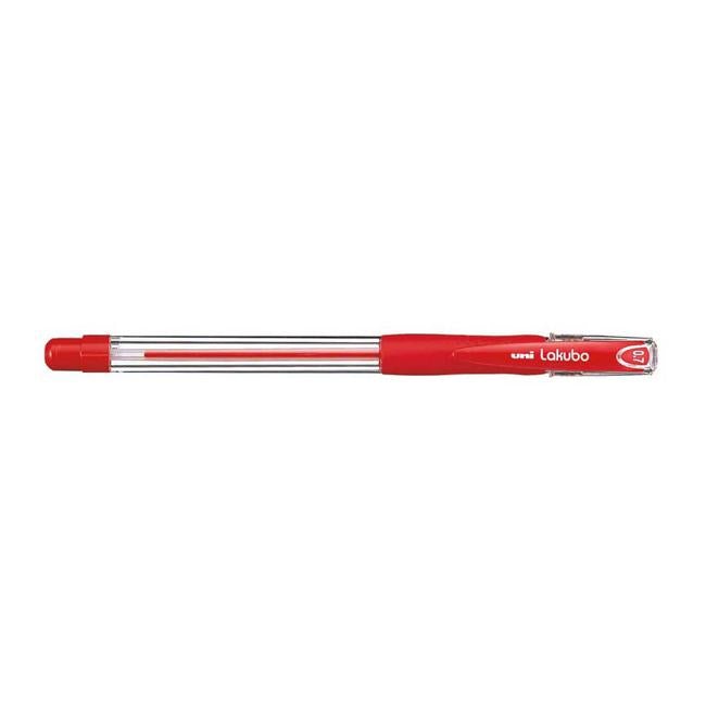 Uni Lakubo Capped Ballpoint 0.7mm Red SG-100-Officecentre