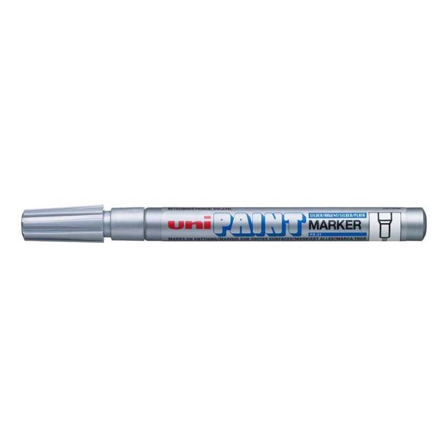 Uni Paint Marker 1.2mm Bullet Tip Silver PX-21-Officecentre