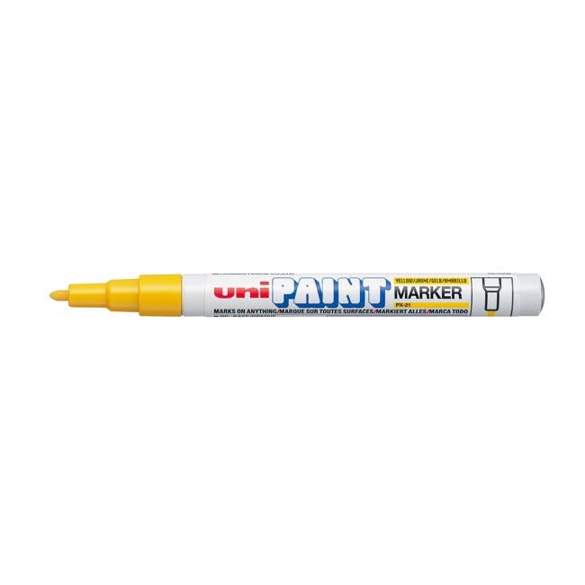 Uni Paint Marker 1.2mm Bullet Tip Yellow PX-21-Officecentre