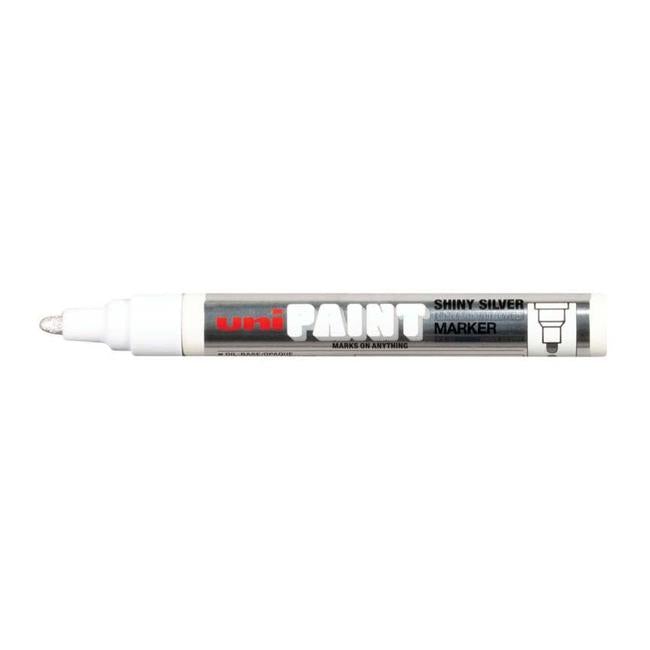 Uni Paint Marker 2.8mm Bullet Tip Shiny Silver PX-20-Officecentre