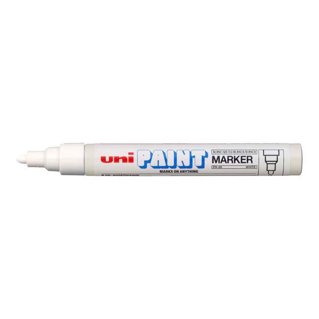 Uni Paint Marker 2.8mm Bullet Tip White PX-20-Officecentre