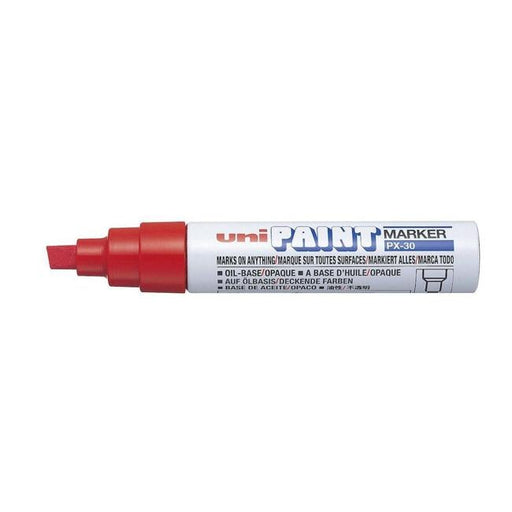 Uni Paint Marker 4.0-8.5mm Chisel Tip Red PX-30-Officecentre
