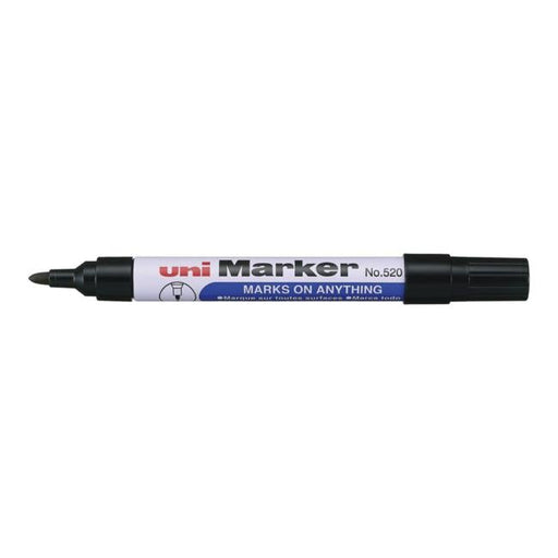Uni Permanent Bullet Tip Marker Black 520-Officecentre