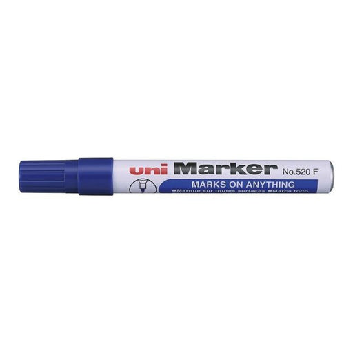 Uni Permanent Bullet Tip Marker Blue 520-Officecentre