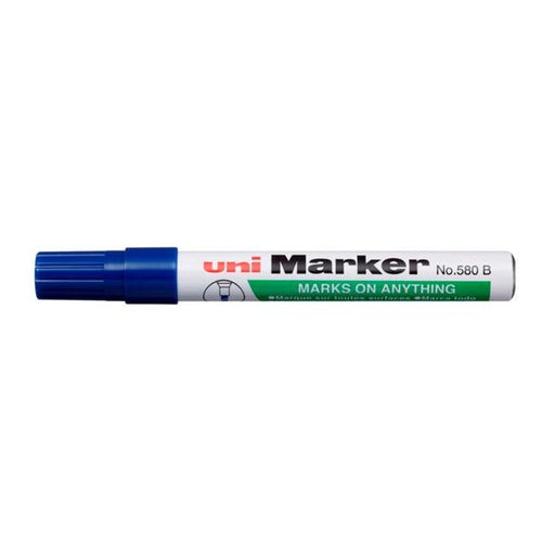 Uni Permanent Chisel Tip Marker Blue 580-Officecentre