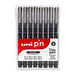 Uni Pin Fineline Permanent Drawing Set 8 Piece-Officecentre