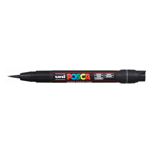 Uni Posca Marker 0.1-10.0mm Brush Tip Black PCF-350-Officecentre