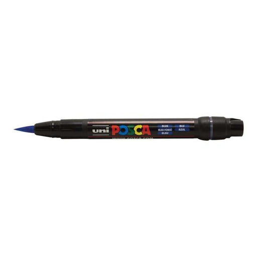 Uni Posca Marker 0.1-10.0mm Brush Tip Blue PCF-350-Officecentre